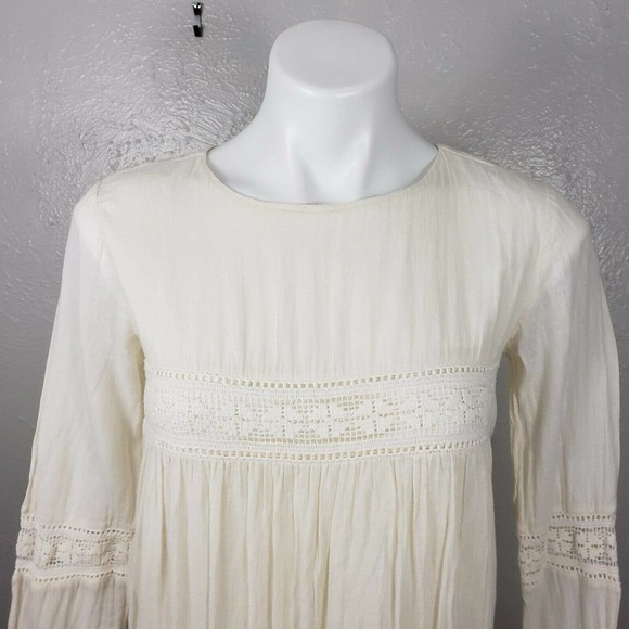 TULAROSA Cream Berkley Prairie Lace Mini Dress XS - Picture 3 of 11